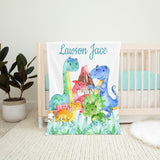 Dinosaur Baby Name Blanket