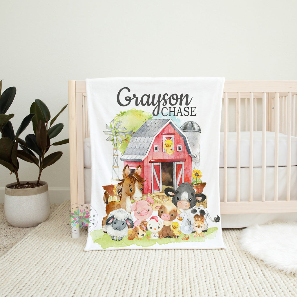 Farm Animals Baby Blanket,