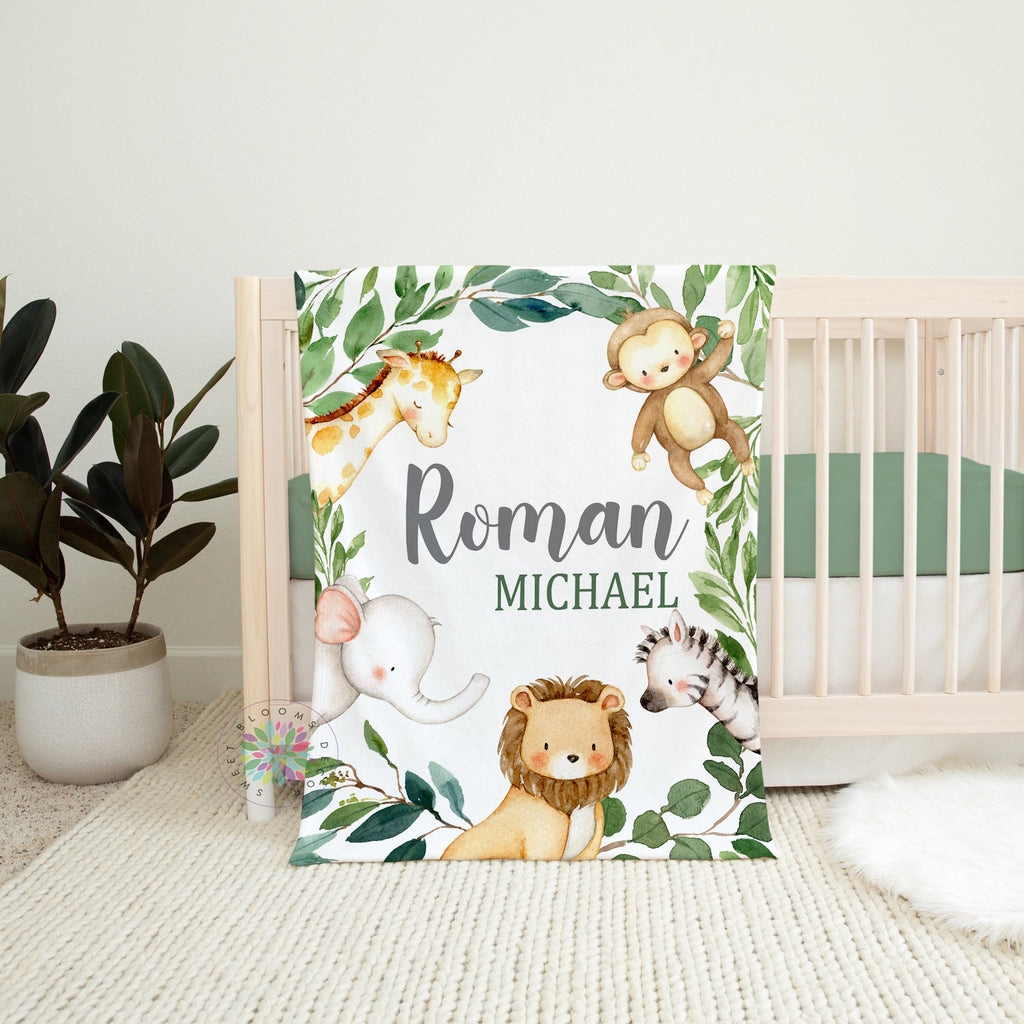 Safari Animals Baby Blanket,