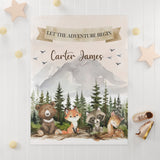 Personalized Woodland Animals Blanket