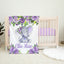 Elephant Baby Girl Name Blanket, Lavender Purple Flowers  Baby Shower Gift B994