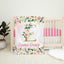 Blush Pink Floral Monogram Blanket