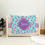 Purple Teal Mermaid Scales Name Blanket B109