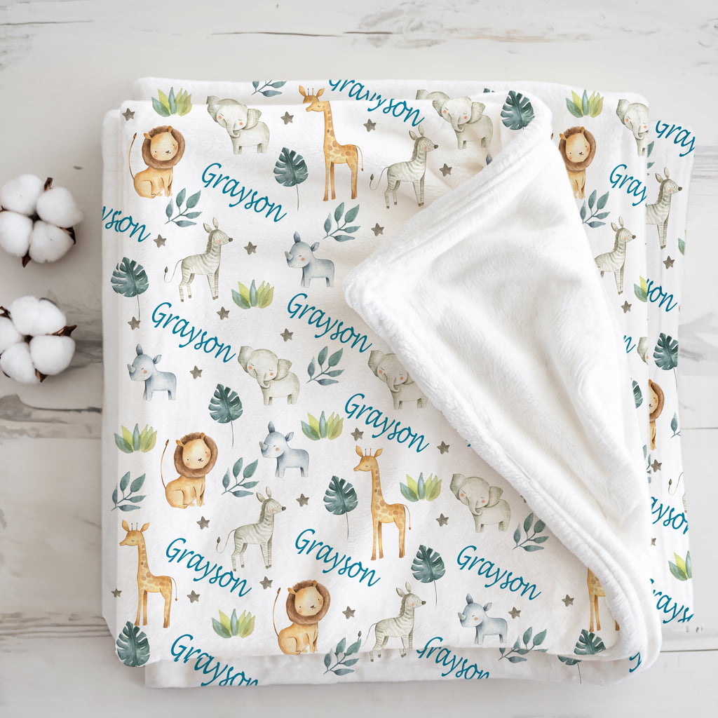 Animals Baby name Blanket