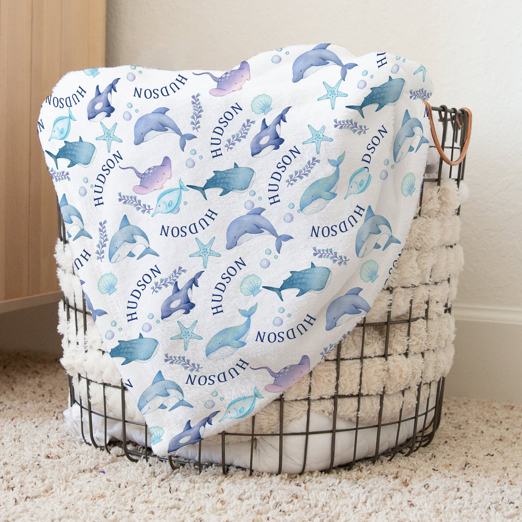 sea animals boy blanket