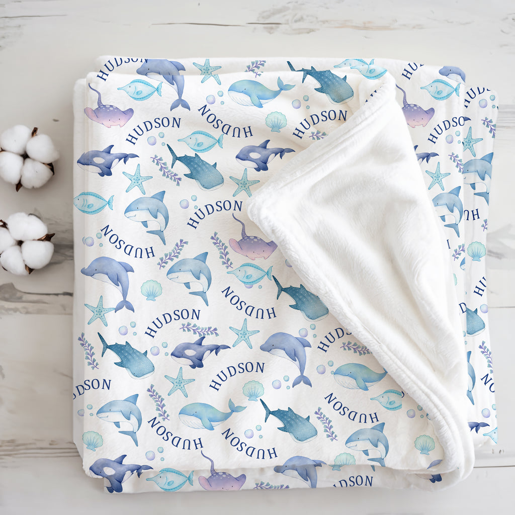 sea animals boy blanket