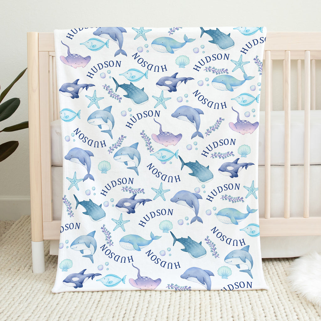 sea animals boy blanket