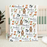Personalized Woodland Animals Blanket