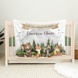 Personalized Woodlan Baby Blanket,