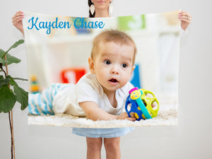 Baby Photo Blanket Personalized Photo Baby Blanket Girl Boy Name Blanket Baby Shower Gift Keepsake Gift-Sweet Blooms Decor