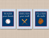 Sports Bathroom Decor Kids Baseball Bathroom Wall Art Baseball Bedroom Wall Art Boy Sports Bathroom Red Navy Blue Gray