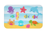 Mermaid Pirate Name Shower Curtain Sea Animals Bath Mat Towel Bath Set S108
