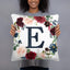 Burgundy Navy Pink FloralT hrow Pillow Flowers Wreath Nursery Bedroom Room Decor P128