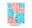 Coral Teal Floral Shower Curtain Bath MAt Towels P116