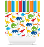Dinosaur Shower Curtain Dinosaur Bathroom Decor Dinosaur Kids Shower Curtain Boy Bathroom Bath Mat Towel Red Green Orange Yellow S102