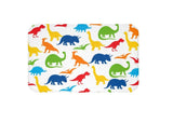 Dinosaur Shower Curtain Name Monogram Kids Shower Curtain Bath Mat Red Green Orange Yellow Blue Bathroom Decor S166
