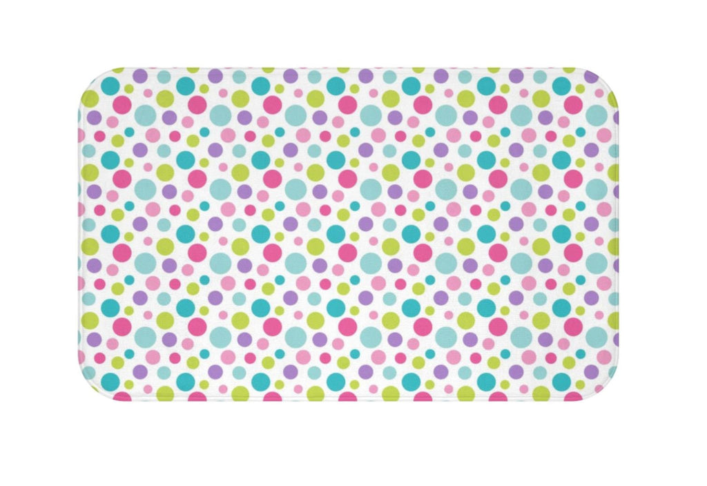 Polkadots Shower Curtain Baby Girl Polka Dots Circles Bathroom Bath Mat Towel Modern Pink Purple Teal Shower Curtain Guest Bathroom S151