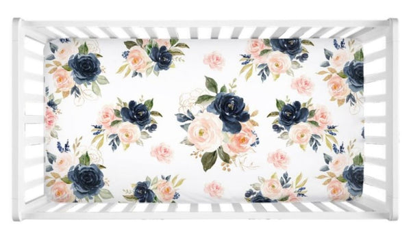 Floral Baby Changing Pad Cover, Navy Blue Blush buy Pink Watercolor Flowers Baby Shower Gift C172