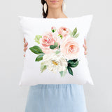 Blush Pink Floral Baby Girl Nursery Bedding Collection Set: Crib Sheet,16x16 Throw Pillow,30x40 Minky Blanket,3(11x14) Wall Art