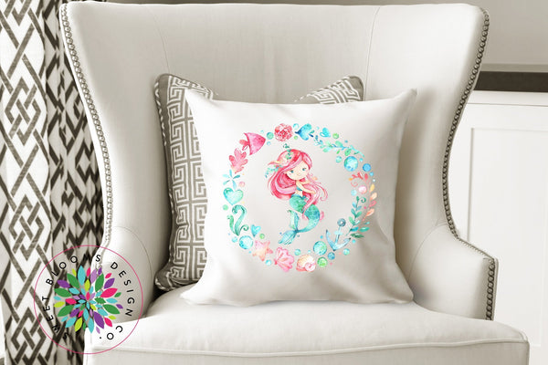 Mermaid throw shop pillow