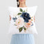 Navy Blush Pink Floral Throw Pillow P255
