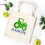 Tractor Tote Bag Construction Personalized Kids Canvas School Bag Custom Preschool Daycare Toddler Beach Totebag Birthday Gift Library T122
