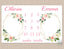 Twins Floral Milestone Blanket Girl Coral Pink Flowers Personalized Wreath Nursery Baby Shower Gift Growth Tracker Twin Girls  B674