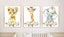 Safari Animals Nursery Wall Art Blush Pink Flowers C972