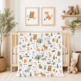 Woodland Animals Forest Blanket