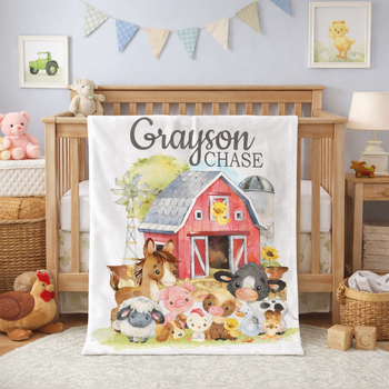 Farm Animals Baby Blanket