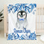 Personalized Penguin Baby Boy Blanket