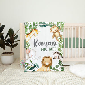 Safari Animals Baby Blanket,