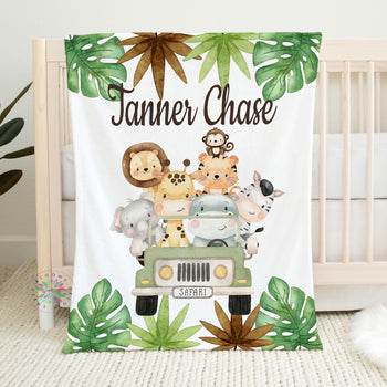 Safari Animals Truck Blanket