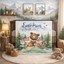 Personalized Woodland Blanket with Trees & Mountains