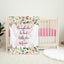 Floral Baby Girl Blanket, Blush Pink Flowers Though She Be But Little She Is Fierce  B1110