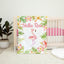 Personalized Flamingo Baby girl Blanket with Tropical Flowers Leaves B1607