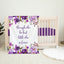 Though She Be But Little She Is Fierce, Purple Floral Baby girl Blanket B1108