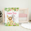 Jungle Animals Baby Girl Name Blanket, Tropical Flowers Leaves Lion Elephant Giraffe B1519