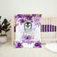 Penguin Baby Girl Name Blanket with Purple Lavender Flowers B1419