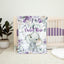 Elephant Purple Floral Baby Girl Name  Blanket, Violet Eucalyptus Leaves B1673