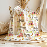 farm animals baby blanket