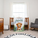 Lion Baby Boy Name Blanket
