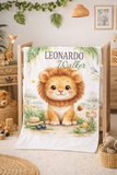 Lion Baby Name Blanket