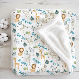 Animals Baby name Blanket