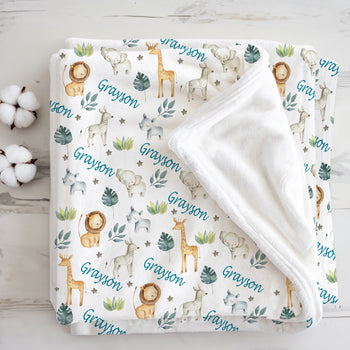 Animals Baby name Blanket