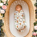 Personalized Lion Baby Boy Blanket