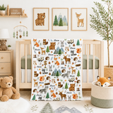 Woodland Animals Forest Blanket