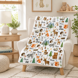 Woodland Animals Forest Blanket