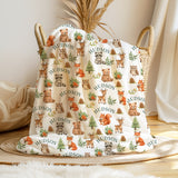 Woodland Animals Baby Name Blanket