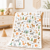 Woodland Animals Forest Blanket